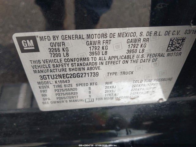 3GTU2NEC2GG271739 GMC l83 - sidi, vvt, afm, e85 max, aluminum