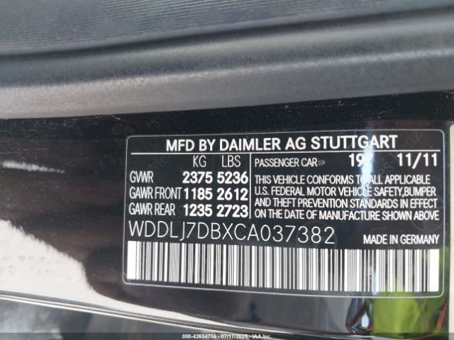 2012 MERCEDES-BENZ CLS 550 WDDLJ7DBXCA037382 Photo 8