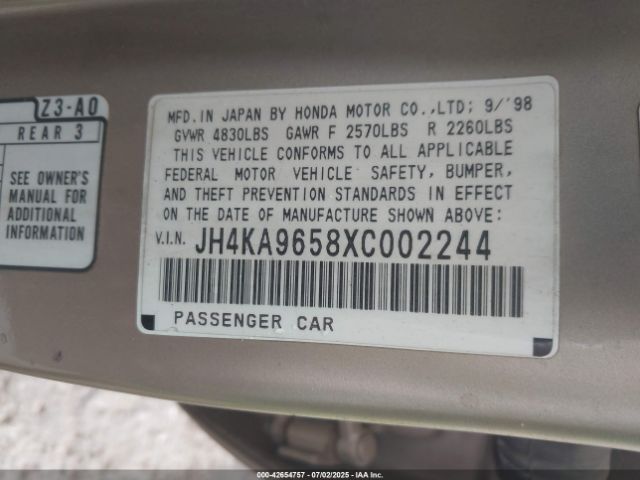 1999 ACURA RL JH4KA9658XC002244 Photo 8