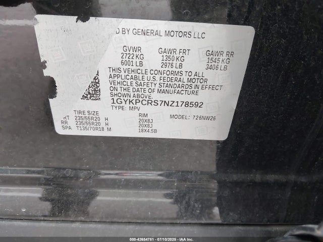 2022 CADILLAC XT6 1GYKPCRS7NZ178592 Photo 8