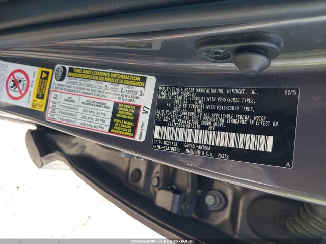 4T3ZK3BB8FU073316 Toyota 2gr-fe