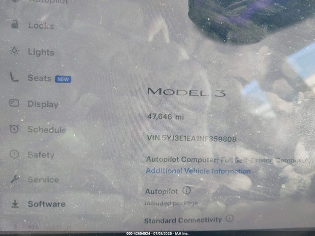 2022 TESLA MODEL 3 5YJ3E1EA1NF359808 Photo 6