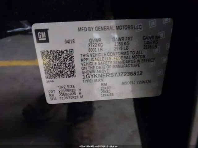 2018 CADILLAC XT5 1GYKNERS7JZ236812 Photo 8