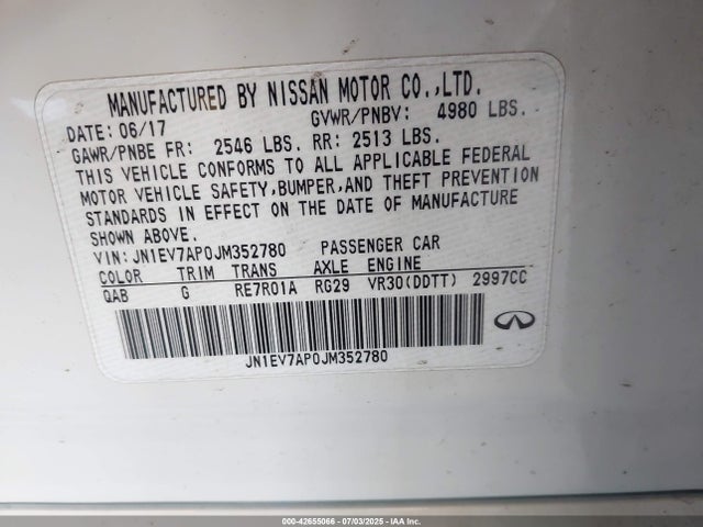 JN1EV7AP0JM352780 Infiniti 2018