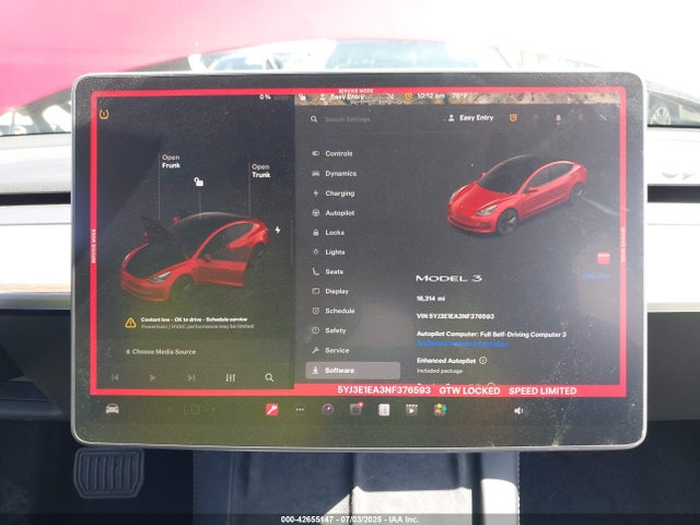 2022 TESLA MODEL 3 5YJ3E1EA3NF376593 Photo 6