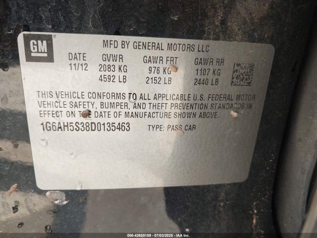 2013 CADILLAC ATS 1G6AH5S38D0135463 Photo 8