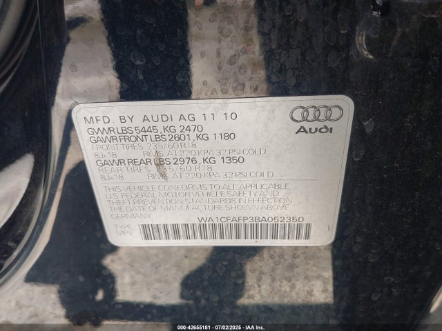 2011 AUDI Q5 WA1CFAFP3BA052350 Photo 8
