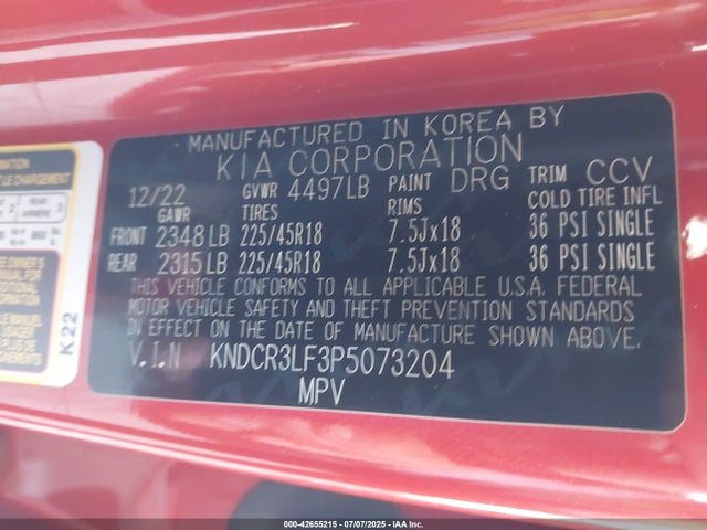 KIA gdi kappa pe 2023 KNDCR3LF3P5073204 Image 9
