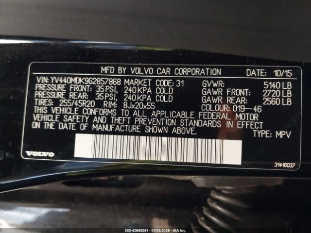 2016 VOLVO XC60 YV440MDK9G2857868 Photo 8