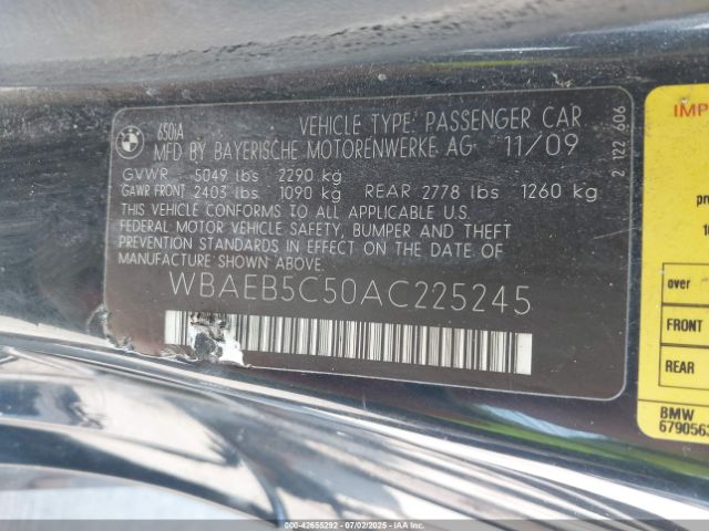 2010 BMW 650I WBAEB5C50AC225245 Photo 8