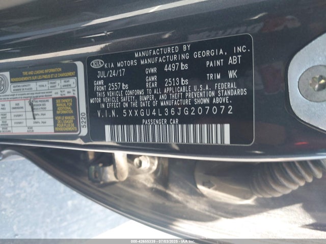 5XXGU4L36JG207072 KIA gdi
