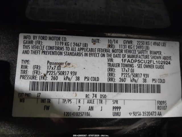 2015 FORD C-MAX ENERGI 1FADP5CU2FL102924 Photo 8