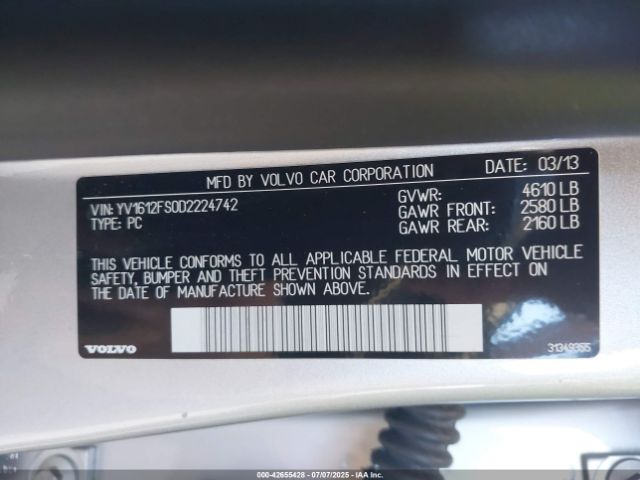 2013 VOLVO S60 YV1612FS0D2224742 Photo 8