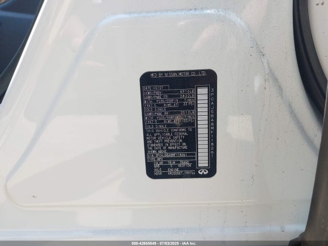 3PCAJ5BA8MF118261 Infiniti QX50