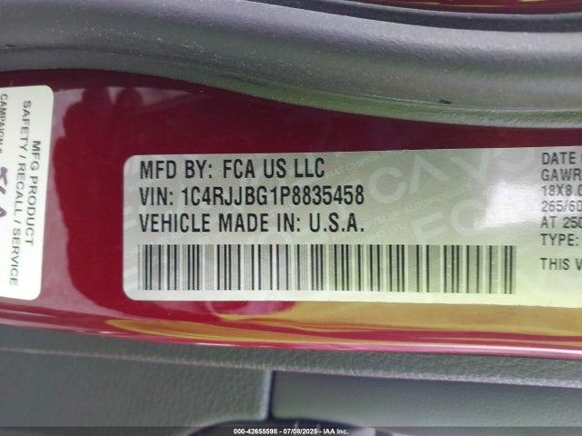 1C4RJJBG1P8835458 Jeep 2023
