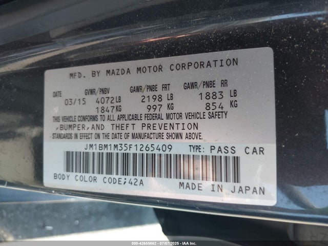 JM1BM1M35F1265409 Mazda py