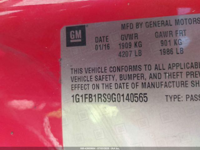 2016 CHEVROLET CAMARO 1G1FB1RS9G0140565 Photo 8