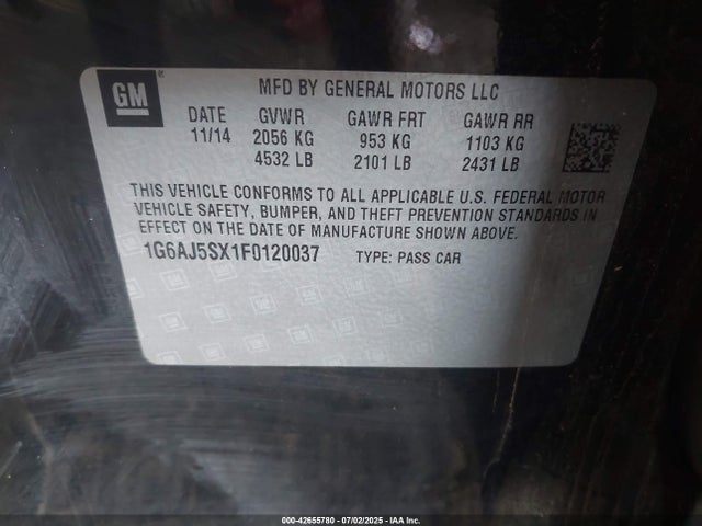 2015 CADILLAC ATS 1G6AJ5SX1F0120037 Photo 8