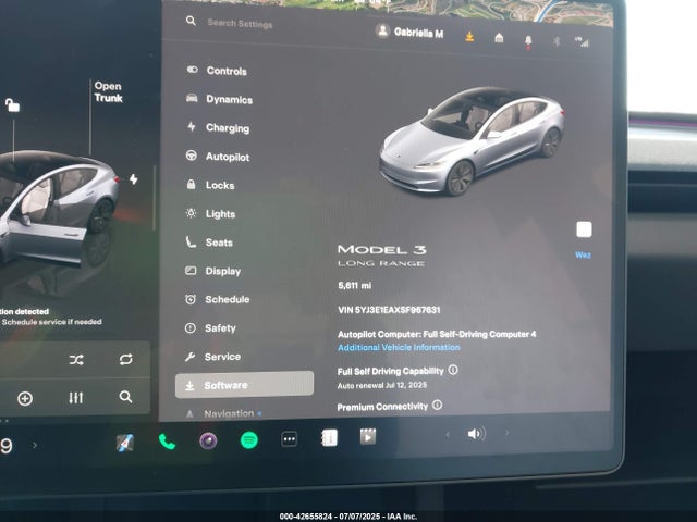 2025 TESLA MODEL 3 5YJ3E1EAXSF967631 Photo 6