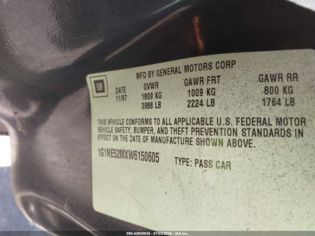 1998 CHEVROLET MALIBU 1G1NE52MXW6150605 Photo 8