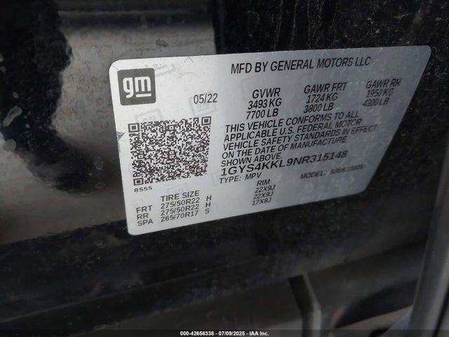 2022 CADILLAC ESCALADE ESV 1GYS4KKL9NR315148 Photo 8