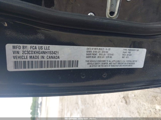 2C3CDXHG4NH153421 Dodge Charger