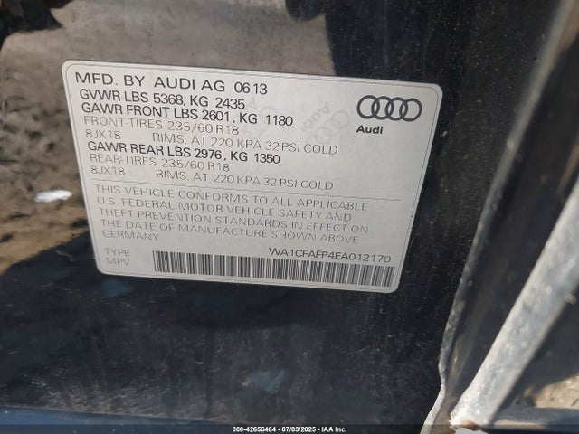 2014 AUDI Q5 WA1CFAFP4EA012170 Photo 8