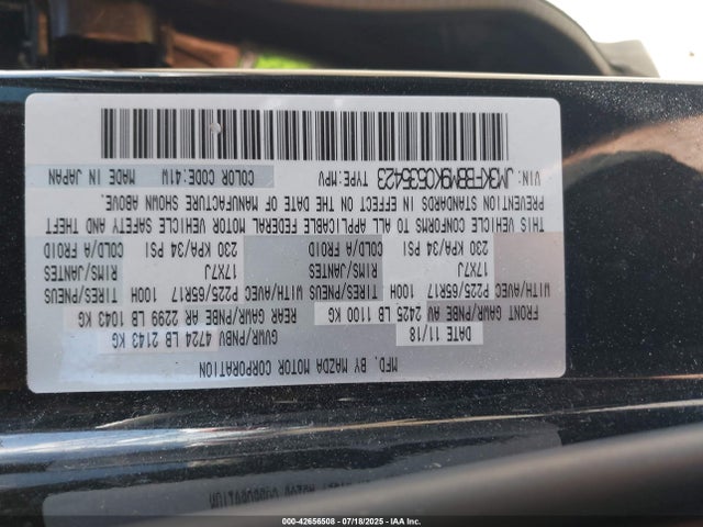 Mazda py cylinder deactivation 2019 JM3KFBBM9K0535423 Image 9