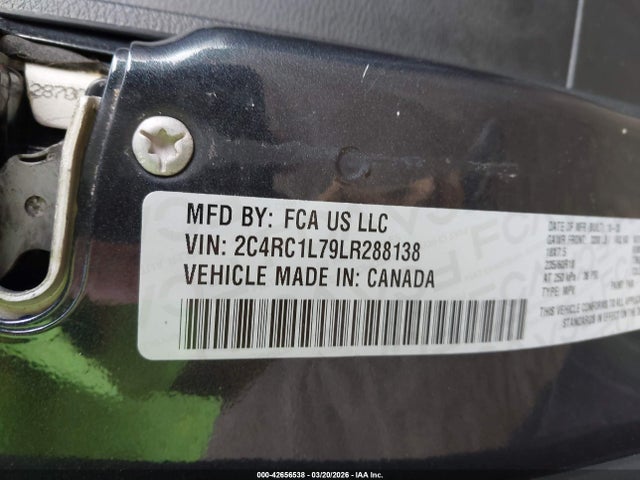 Продажа на аукционе авто 2020 Chrysler Pacifica Hybrid Touring L, vin: 2C4RC1L79LR288138, номер лота: 42656538