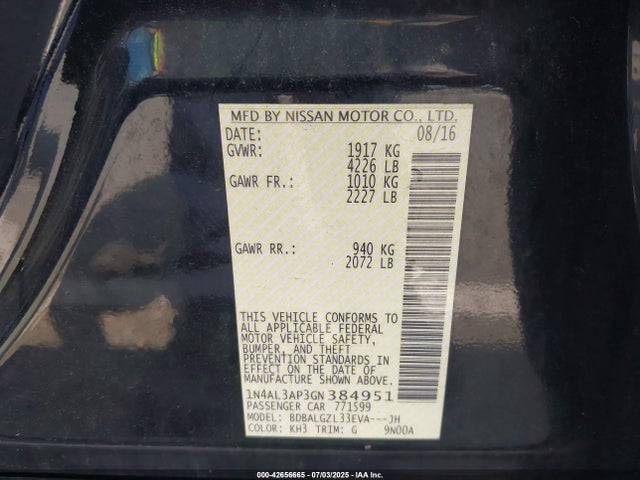 1N4AL3AP3GN384951 Nissan 2016