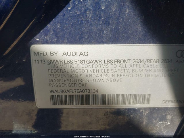 2014 AUDI S4 WAUBGAFL7EA073134 Photo 8