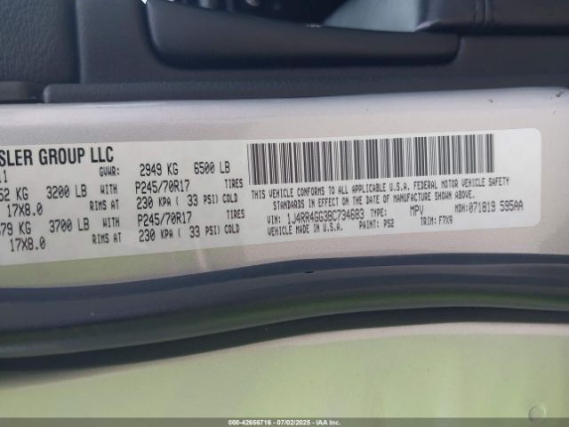 2011 JEEP GRAND CHEROKEE 1J4RR4GG3BC734683 Photo 8