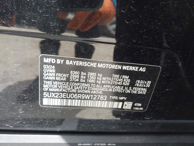 5UX23EU06R9W12783 BMW 2024
