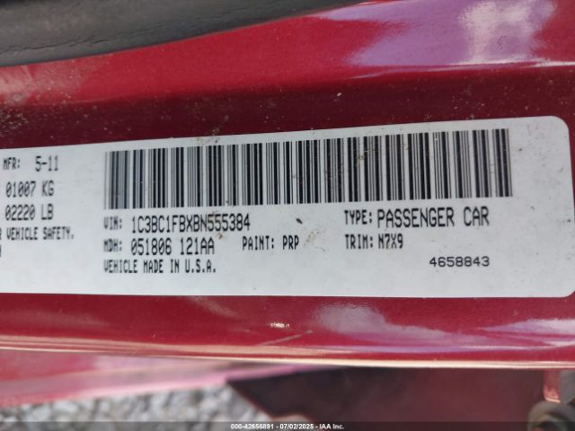 2011 CHRYSLER 200 1C3BC1FBXBN555384 Photo 8