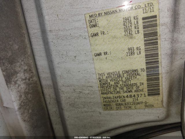 2012 NISSAN ALTIMA 1N4AL2AP8CN484371 Photo 8
