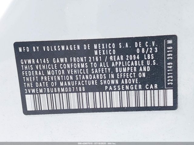 2024 VOLKSWAGEN JETTA 3VWEM7BU8RM007188 Photo 8