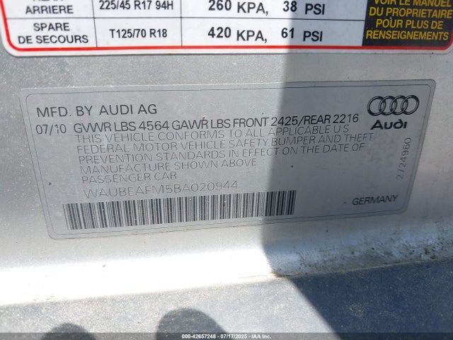 2011 AUDI A3 WAUBEAFM5BA020944 Photo 8