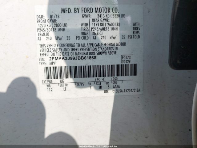 2018 FORD EDGE 2FMPK3J99JBB61868 Photo 8