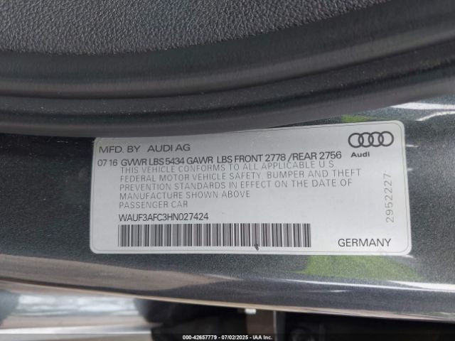 2017 AUDI A6 WAUF3AFC3HN027424 Photo 8