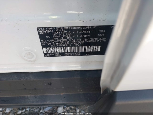 2T3A1RFV0PW408111 Toyota a25a-fks