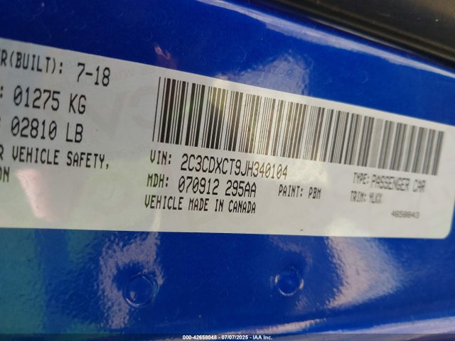 2C3CDXCT9JH340104 Dodge Charger