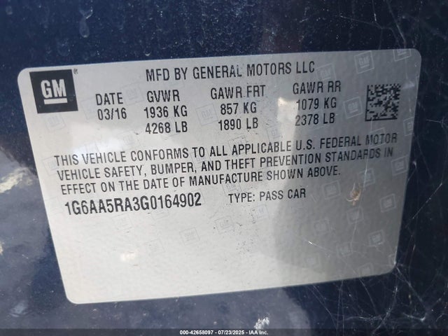 2016 CADILLAC ATS 1G6AA5RA3G0164902 Photo 8