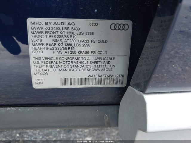 2023 AUDI Q5 WA1EAAFYXP2110178 Photo 8