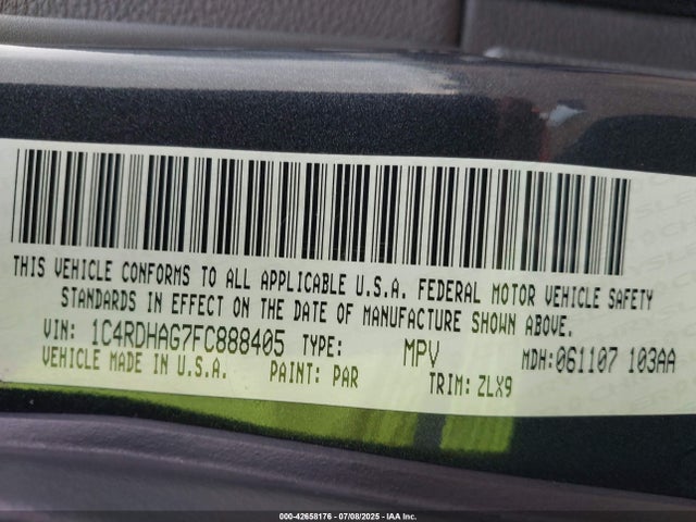 Dodge 2015 2015 1C4RDHAG7FC888405 Image 9