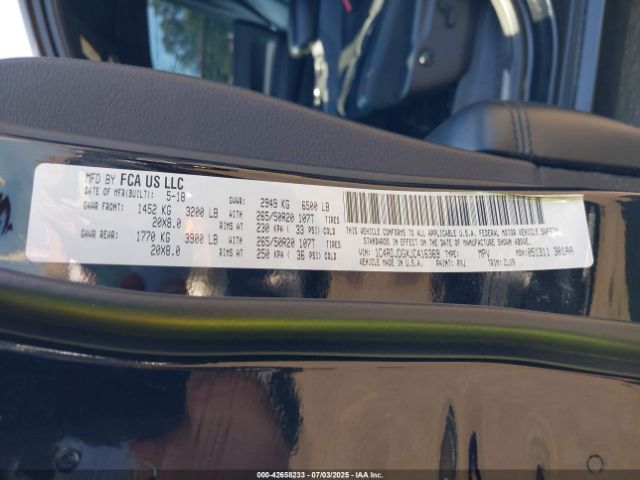 2018 DODGE DURANGO 1C4RDJDGXJC416369 Photo 8