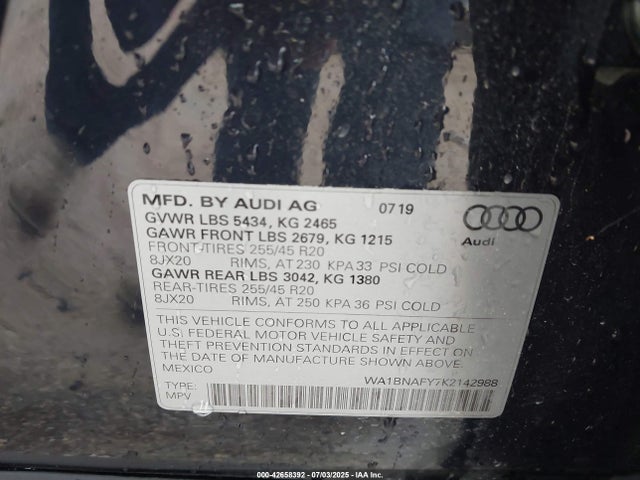2019 AUDI Q5 WA1BNAFY7K2142988 Photo 8