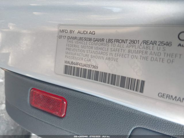 2018 AUDI S4 WAUB4AF43JA037369 Photo 8