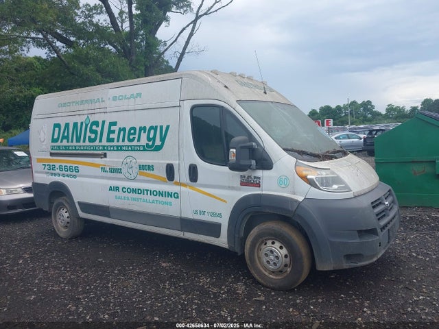 2015 Ram Promaster 2500 High Roof მანქანა იყიდება აუქციონზე, vin: 3C6TRVDDXFE509615, აუქციონის ნომერი: 42658634