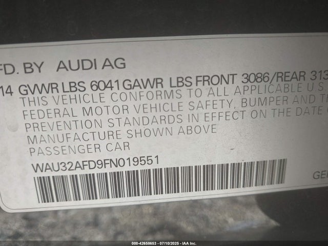 2015 AUDI A8 L WAU32AFD9FN019551 Photo 8