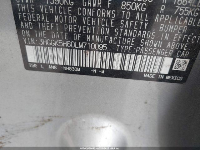 2020 HONDA FIT 3HGGK5H60LM710095 Photo 8